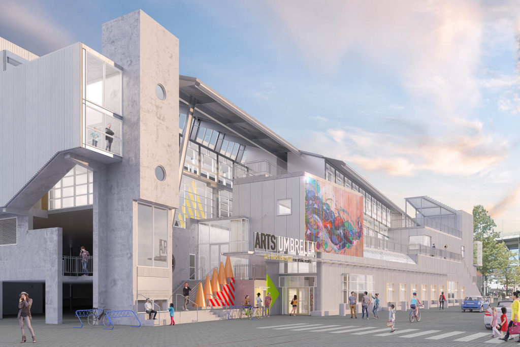 Artistic rendering of former Emily Carr campus on Granville Island