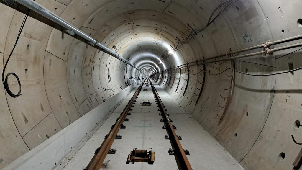 Emily Carr Station's newly installed rail.